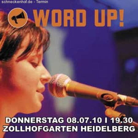 WORD UP! U20 Open Air Poetry Slam Werbeplakat