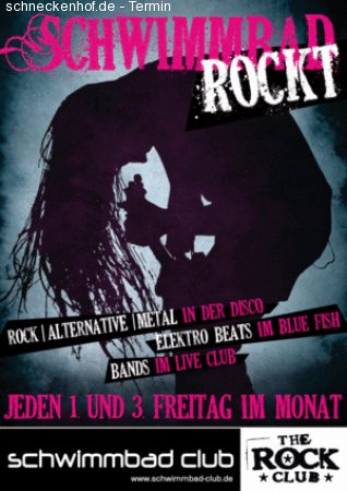 Schwimmbad Rockt Werbeplakat