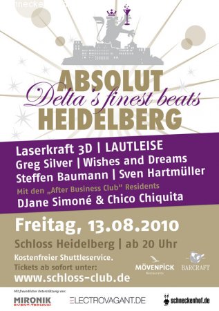 Absolut Heidelberg  Schloss HD Werbeplakat