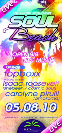 ** SOUL BEACH ** LIVE MUSIC Werbeplakat