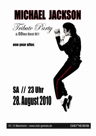Michael Jackson Tribute Party Werbeplakat