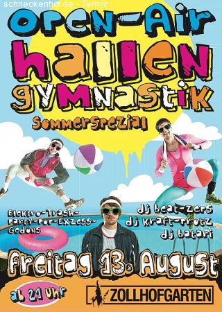 Hallengymnastik Open Air Werbeplakat