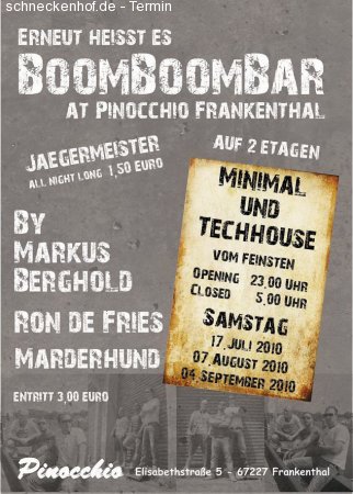 BoomBoomBar@Pinocchi Werbeplakat
