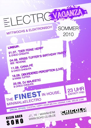 Electrovaganza (mit Live Act!) Werbeplakat