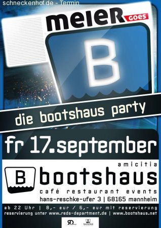 MEIER goes Bootshausdie PARTY Werbeplakat