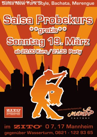 Salsa Probekurs *GRATIS*&Party Werbeplakat