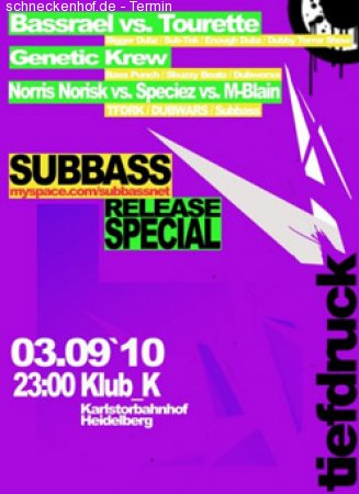 tiefdruck - subbass release Werbeplakat