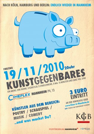 Kunst gegen Bares Werbeplakat