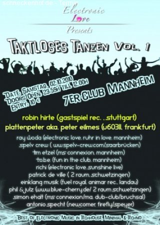 Electronic Love pres.TAKTLOSES Werbeplakat
