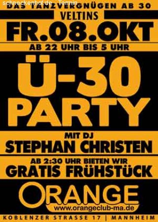 DIE MANNHEIMER Ü30 PARTY Werbeplakat