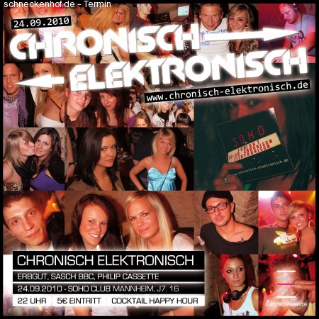 Chronisch Elektronisch Werbeplakat
