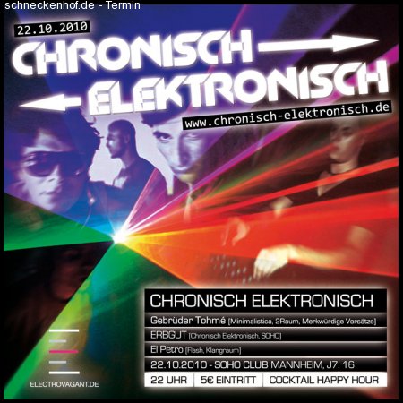 Chronisch Elektronisch Werbeplakat