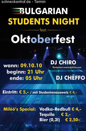 Bulgarian Students Night Werbeplakat