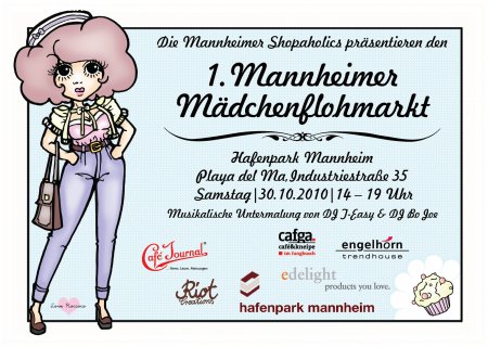 1. Mannheimer Mädchenflohmarkt Werbeplakat