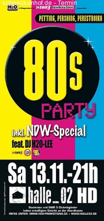 80er Party Werbeplakat