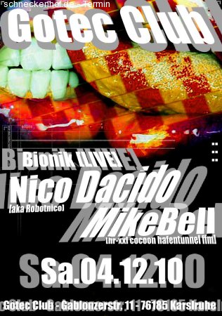Nico Dacido|Mike Bell @ Gotec Werbeplakat