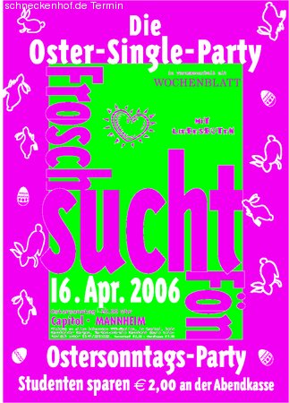 Oster - Frosch sucht Fön Party Werbeplakat