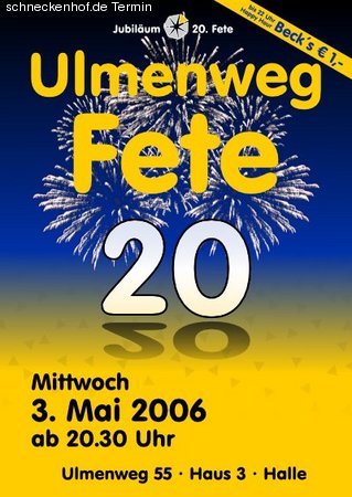 Ulmenwegfete Werbeplakat