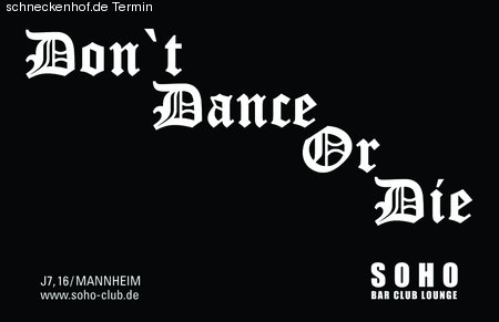 Minimal Special zum Tanzverbot Werbeplakat