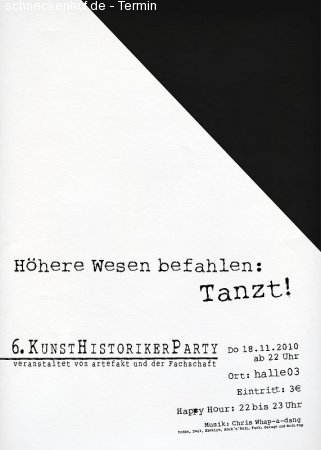 6. Kunsthistorikerparty Werbeplakat