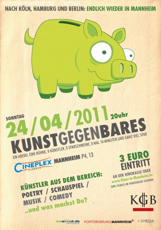 Kunst gegen Bares Werbeplakat