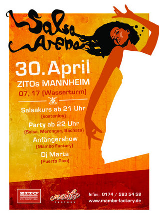 SALSA ARENA (Eintritt frei) Werbeplakat