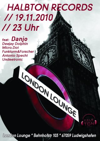 HalbTon Rec. @ London Lounge Werbeplakat