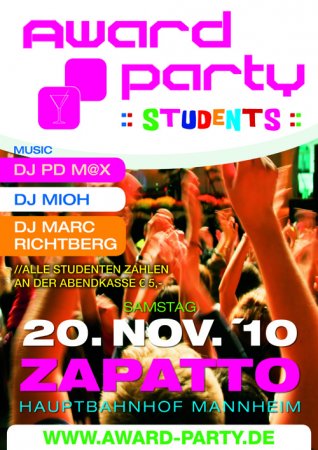 Award Party :: Students:: Werbeplakat