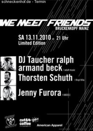 we meet friends Werbeplakat