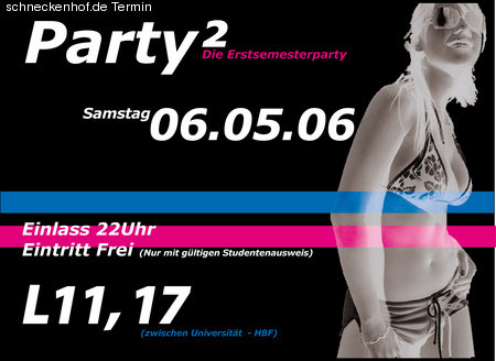 Party² - Die Studentenparty Werbeplakat