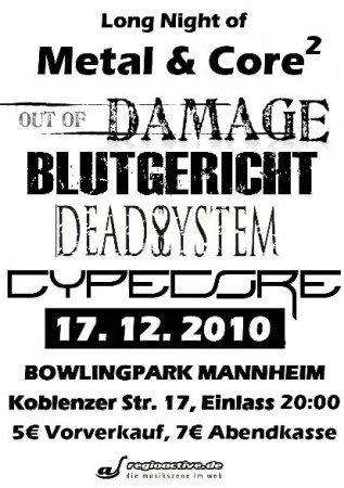 Metal & Core 2 Werbeplakat