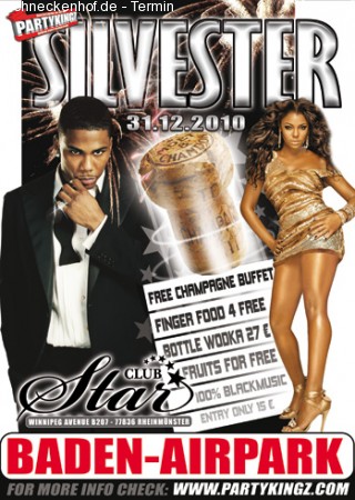 Mega Silvester Party Werbeplakat