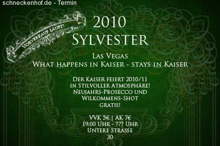 Kaiserliches Silvester Werbeplakat