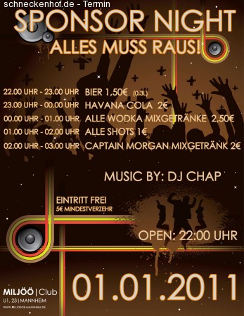 Sponsor Night Werbeplakat