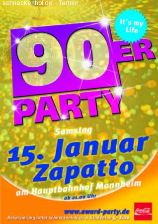 90er Party Werbeplakat