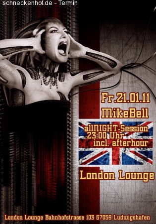 Mike Bell allnight Werbeplakat