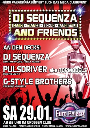 Dj Sequenza and friends Werbeplakat