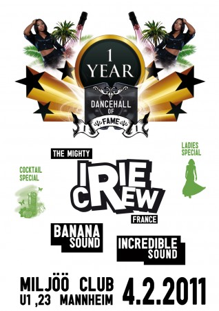 One Year DANCEHALL OF FAME Werbeplakat