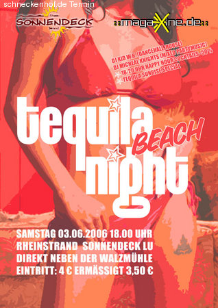 Tequila Beach Night Werbeplakat