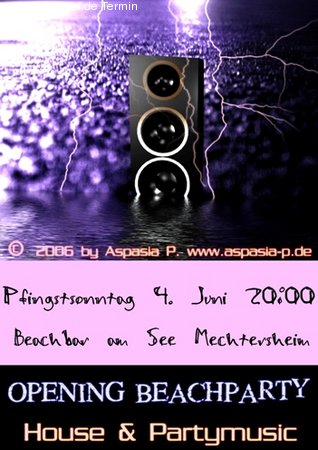 Opening BeachParty Werbeplakat