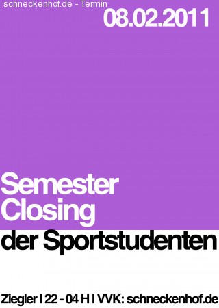 Semesterclosing Werbeplakat