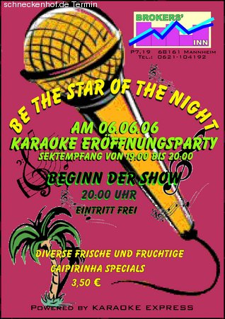 Karaoke-Er&ouml;ffnungsparty Werbeplakat