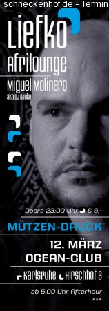 Mützen-Druck Liefko Afrilounge Werbeplakat