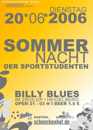 Sommernacht der Sportstudenten Werbeplakat