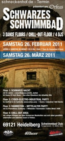 Schwarzes Schwimmbad Werbeplakat