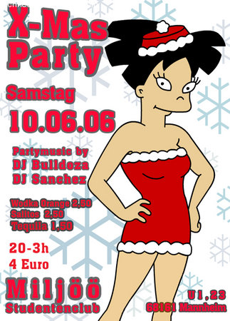 X-Mas Party Werbeplakat