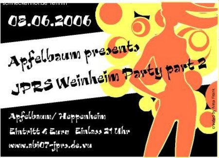 Apfelbaum presents Abi-Party#2 Werbeplakat