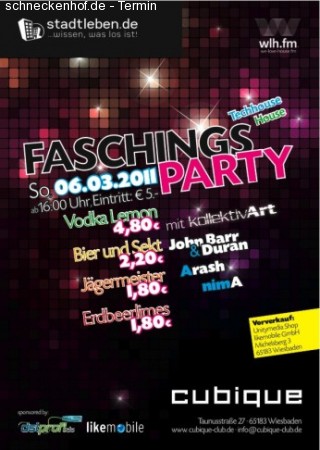 Faschingsparty Werbeplakat