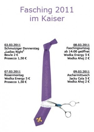 Faschingsumzug Werbeplakat