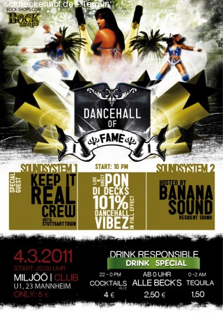 Dancehall of Fame Werbeplakat